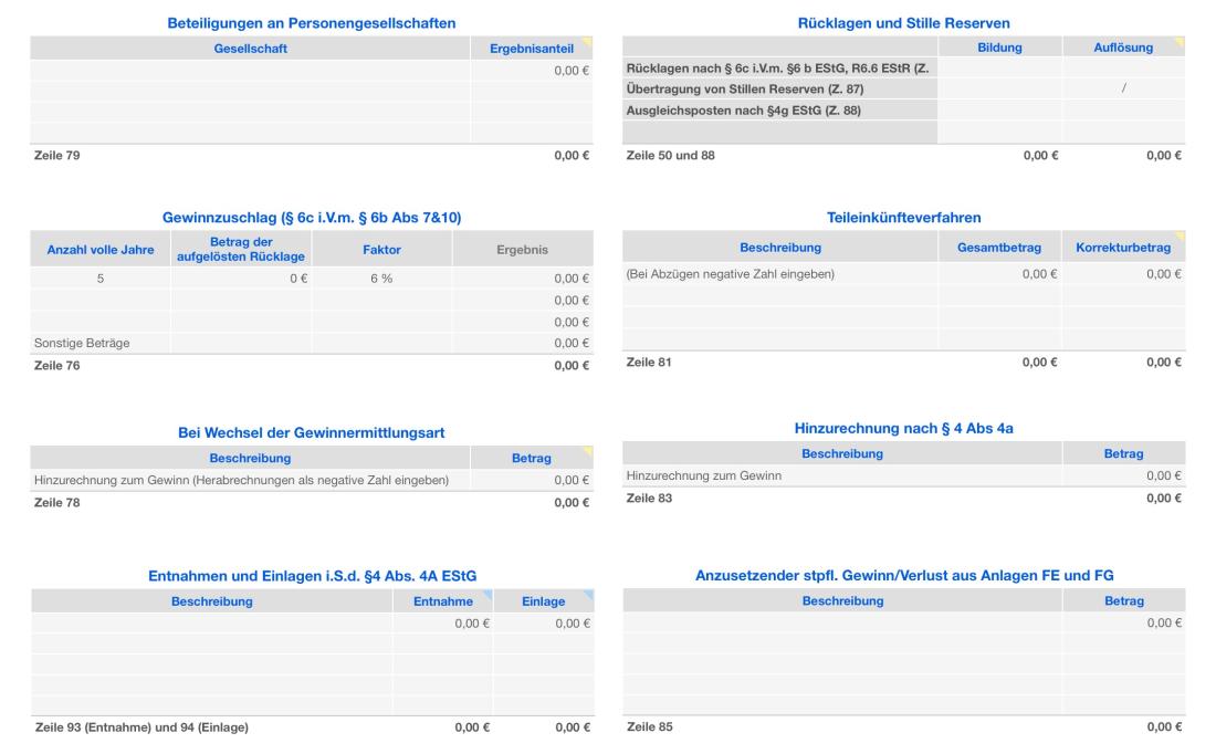 Vorlage Einnahmen-Überschuss-Rechnung 2016 für Mac und iPad Sonstiges