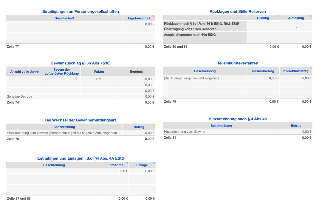 Vorlage Einnahmen-Überschuss-Rechnung 2014 ohne USt für Mac und iPad Sonstiges